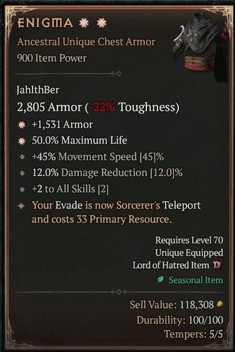 Diablo enigma 2ga chest - 2ga,