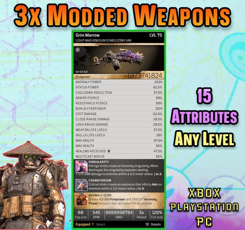 Outriders arma modded - outriders, 🌟